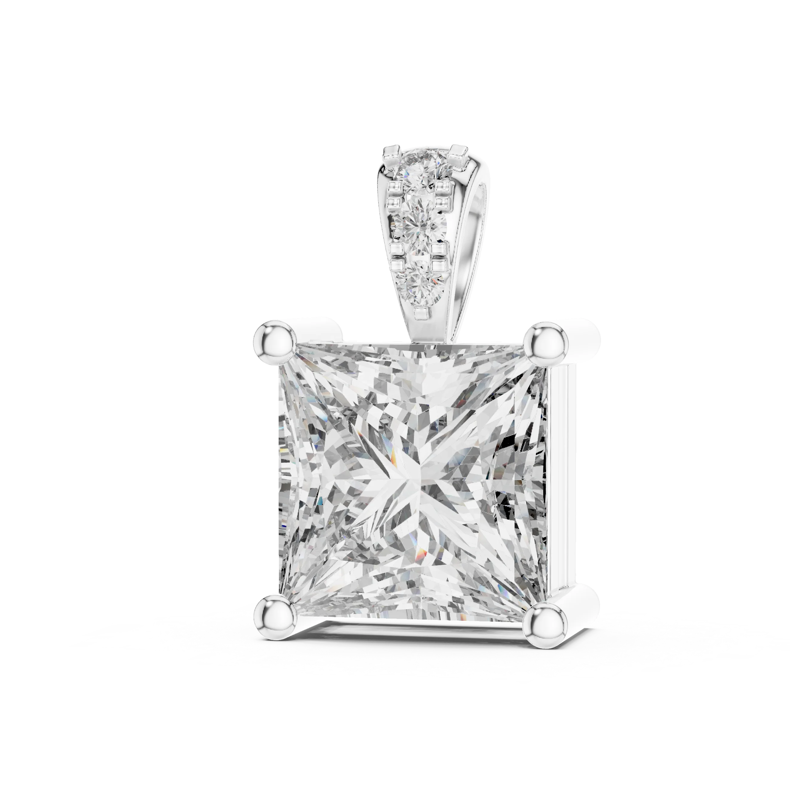 Regal Princess Solitaire Diamond Pendant