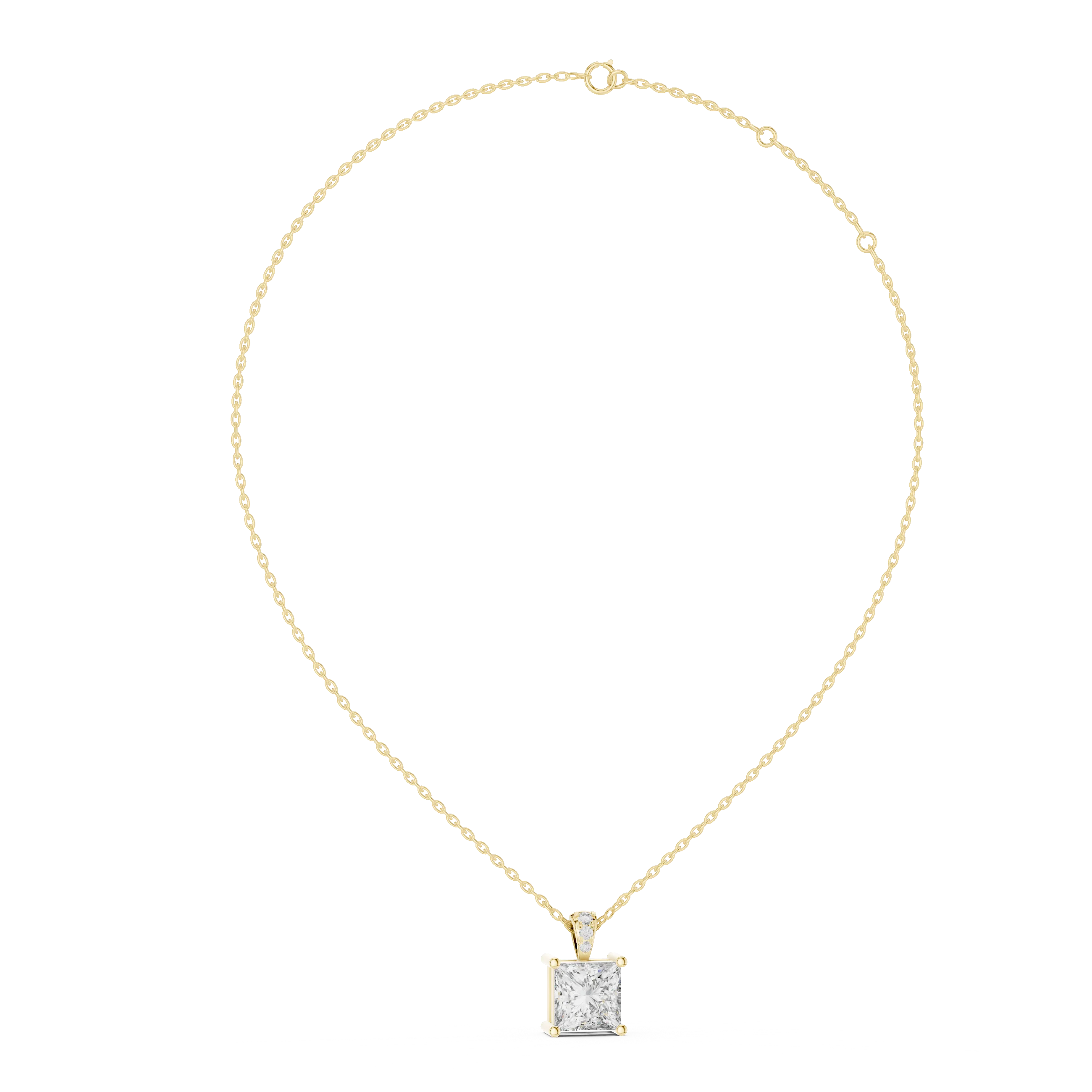 Regal Princess Solitaire Diamond Pendant