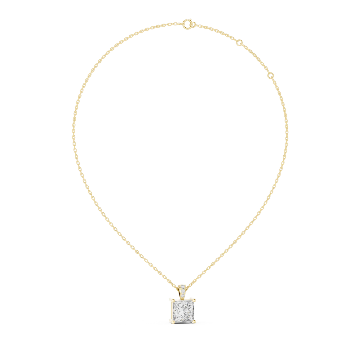 Regal Princess Solitaire Diamond Pendant