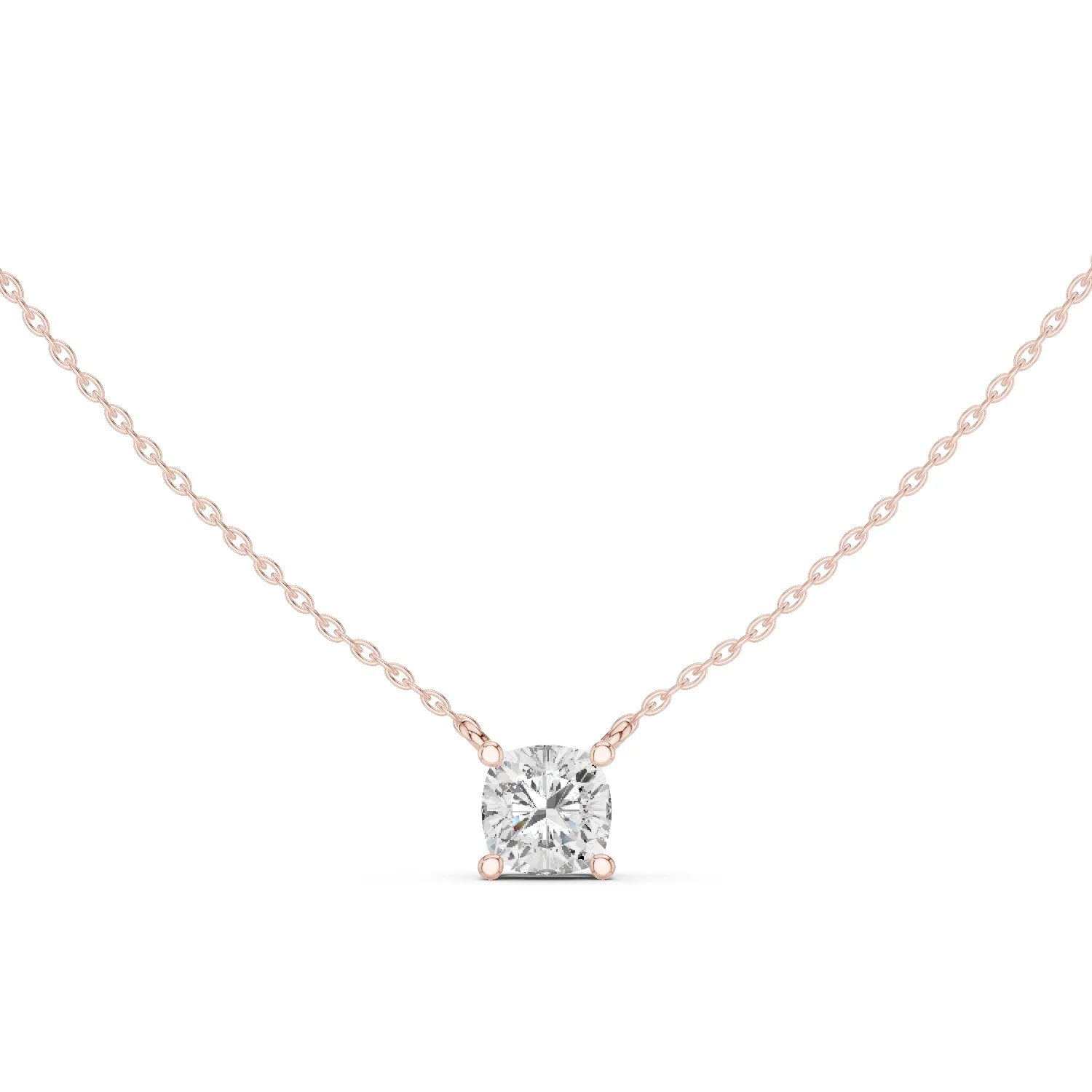 Cushion Grace Solitaire Diamond Pendant