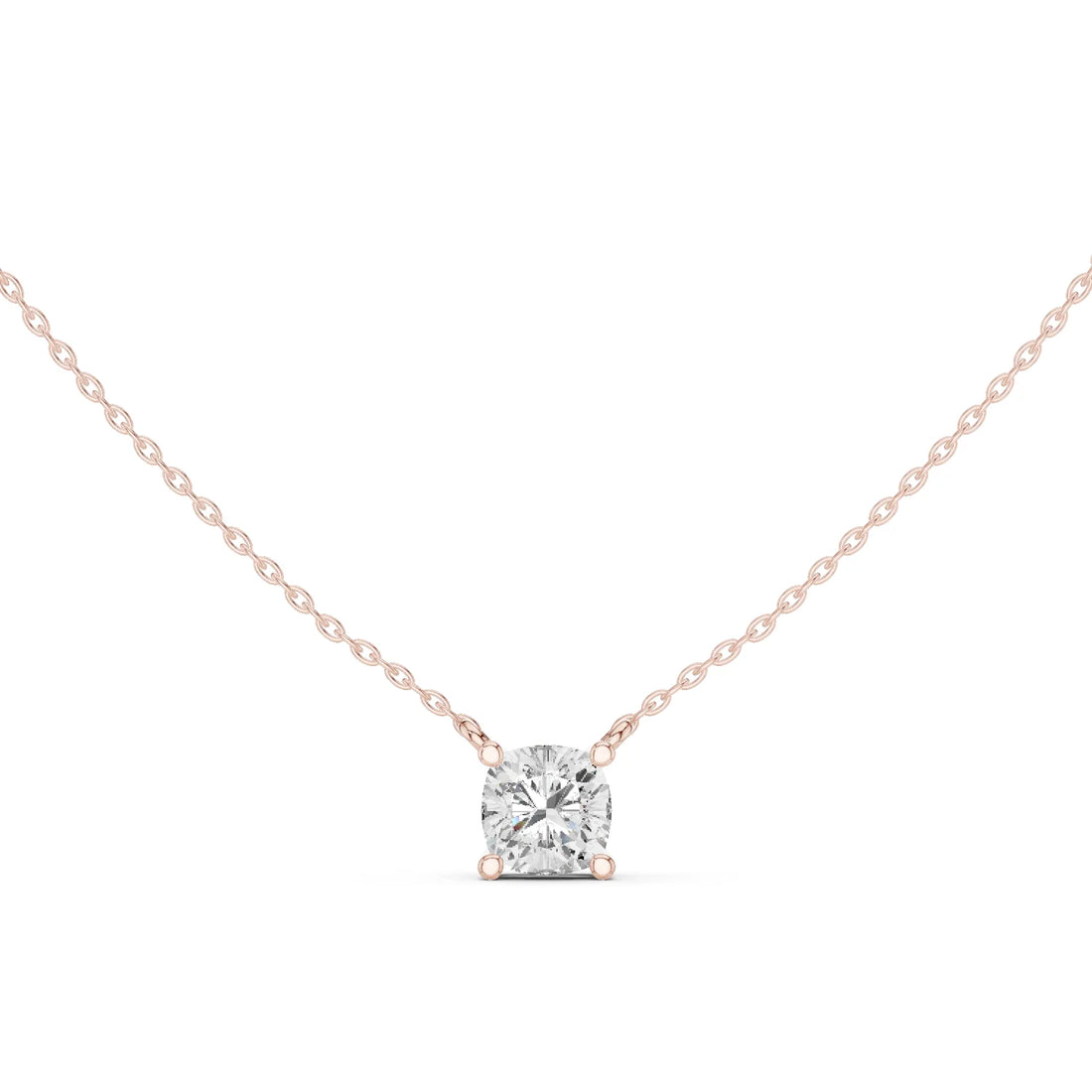 Cushion Grace Solitaire Diamond Pendant