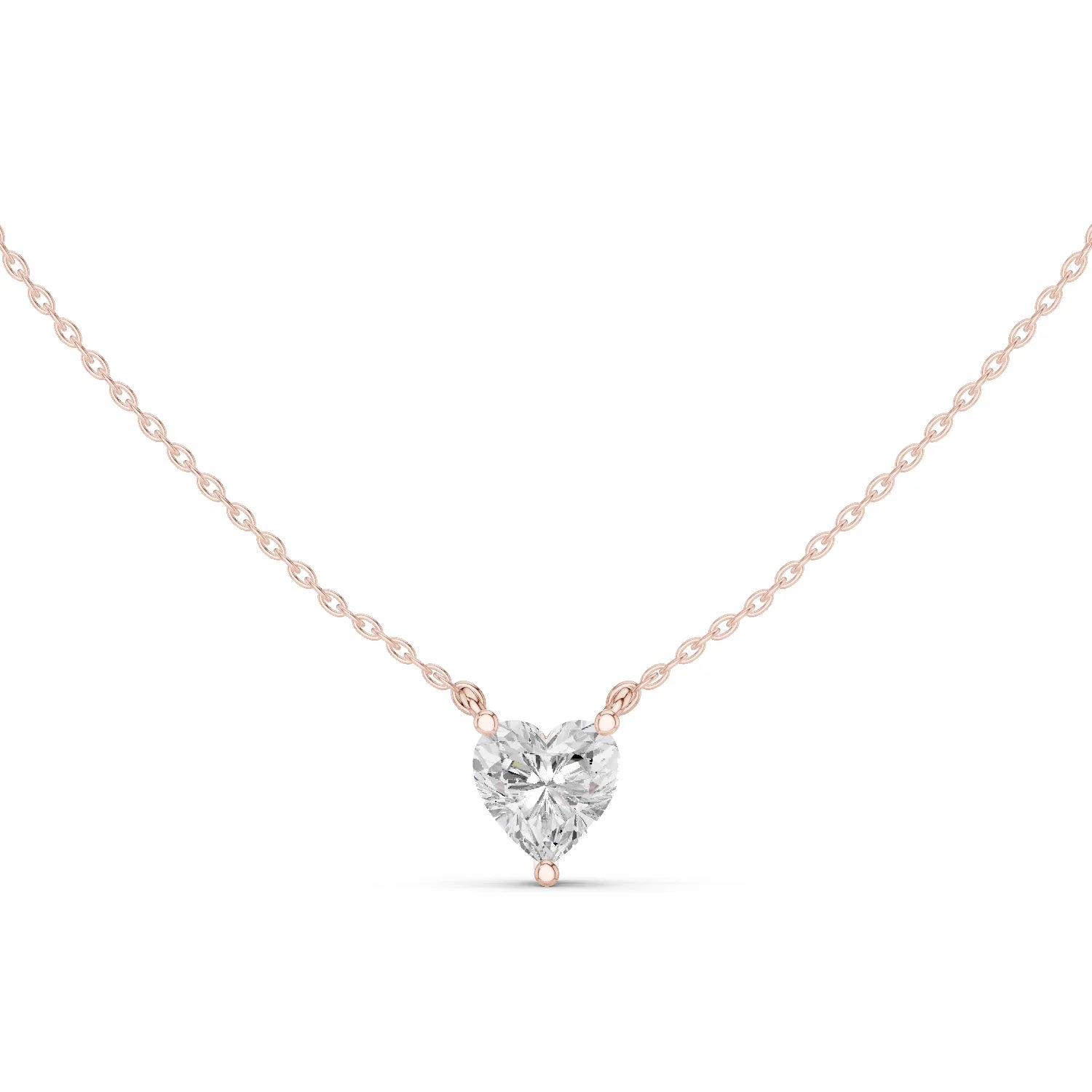 Pure Heart Solitaire Diamond Pendant