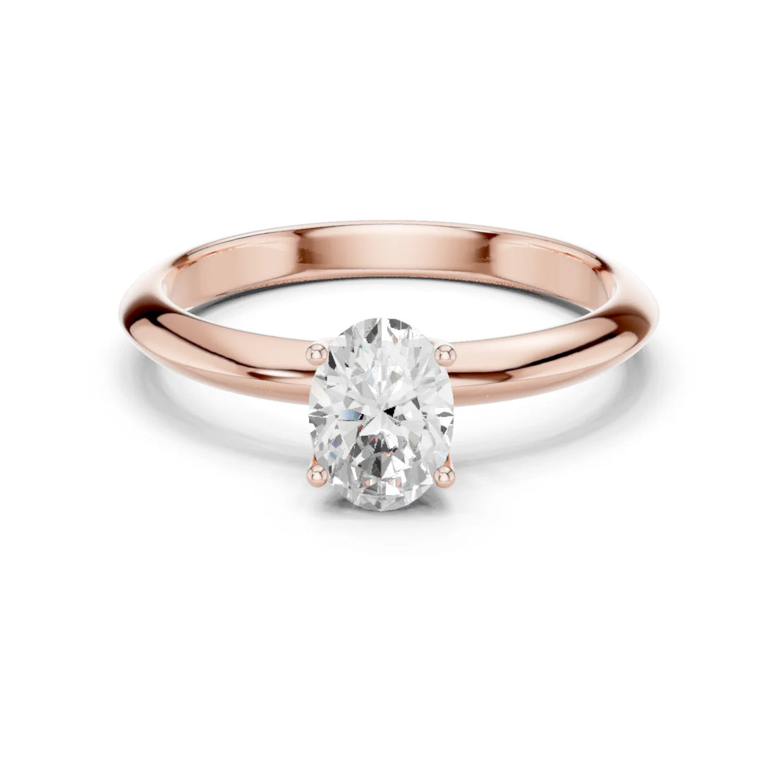 Oval Cut Diamond Solitaire Engagement Ring