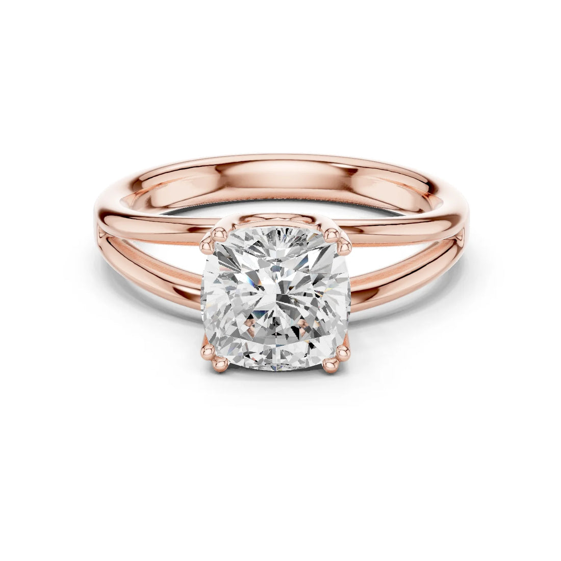 Cushion Shape Diamond Solitaire Engagement Ring