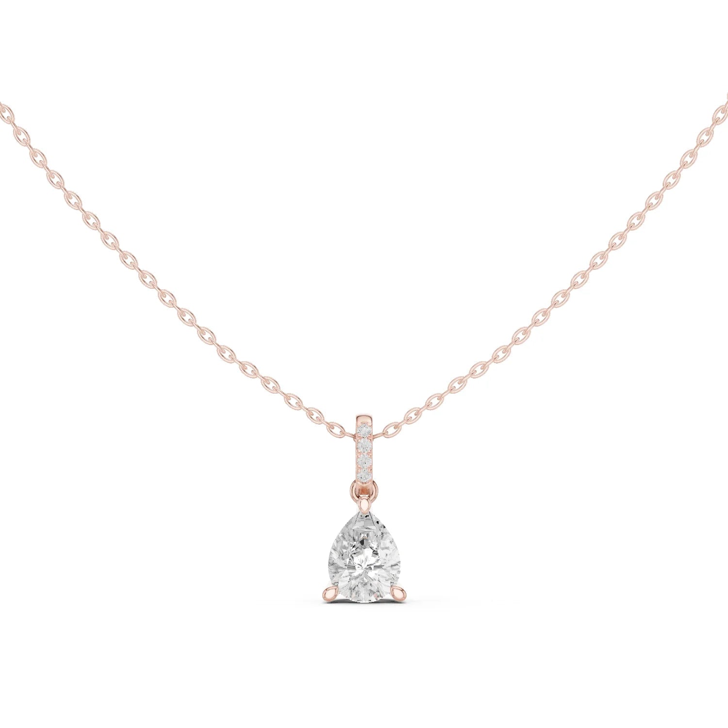 Seraphina Pear Solitaire Diamond Pendant