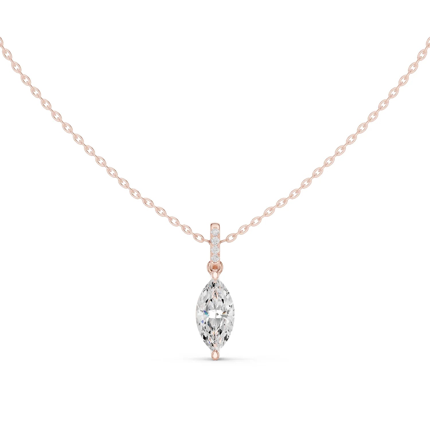 Astra Marquise Solitaire Diamond Pendant