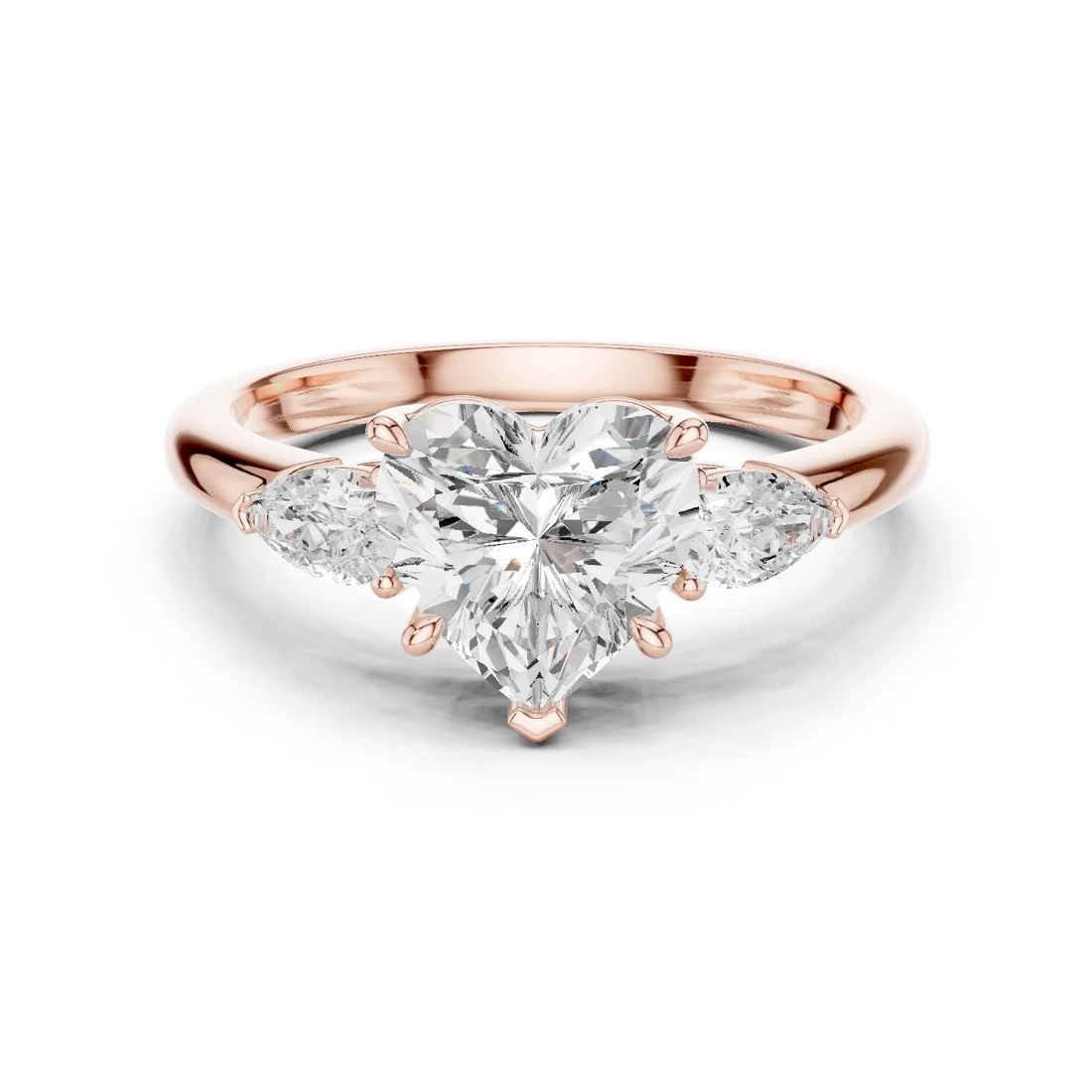 Heart Cut Diamond Three-Stone Engagement Ring