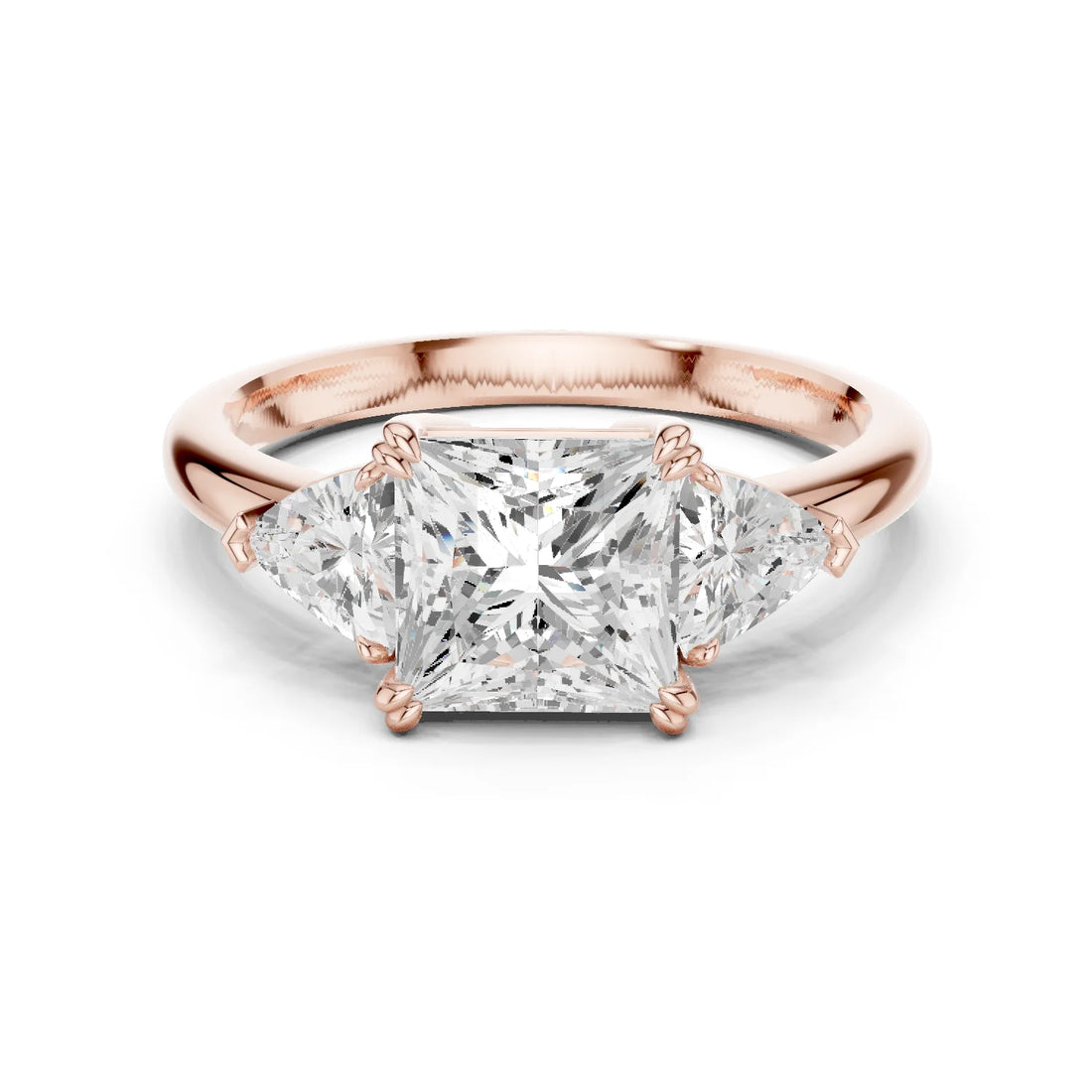 Princess Cut Diamond Three Stone Engagement Ring