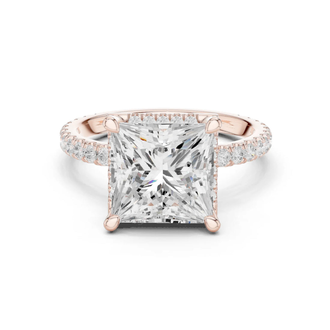 Princess Diamond Hidden Halo Engagement Ring