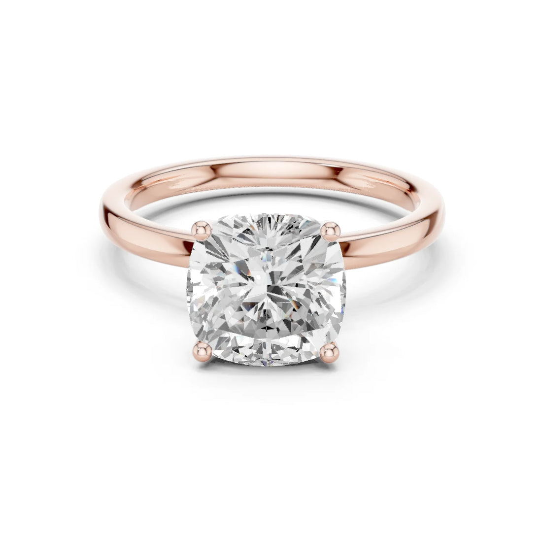 Cushion Cut Diamond Solitaire Engagement Ring