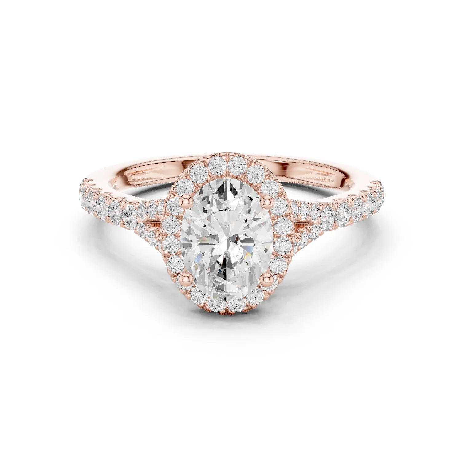 Oval Cut Diamond Halo Engagement Ring