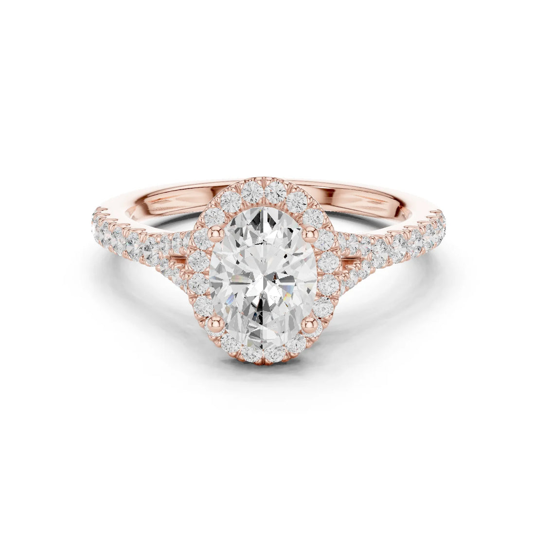 Oval Cut Diamond Halo Engagement Ring