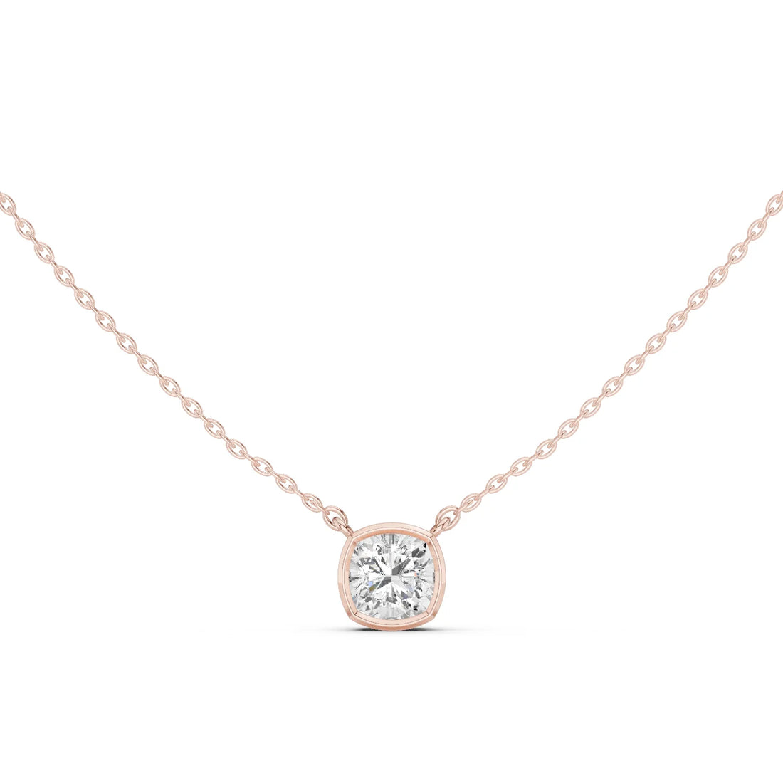 Aurora Cushion Bezel Diamond Pendant