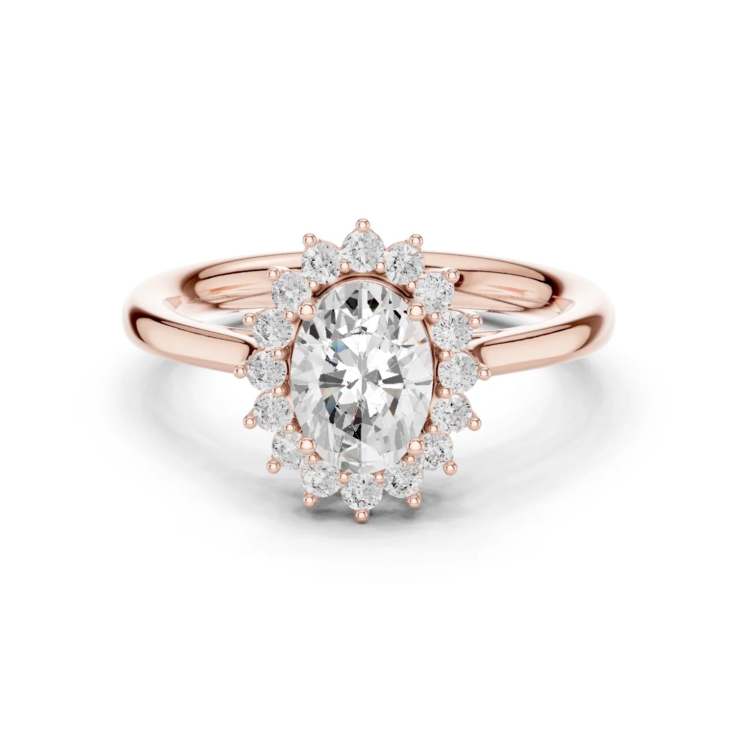 Oval Halo Diamond Engagement Ring