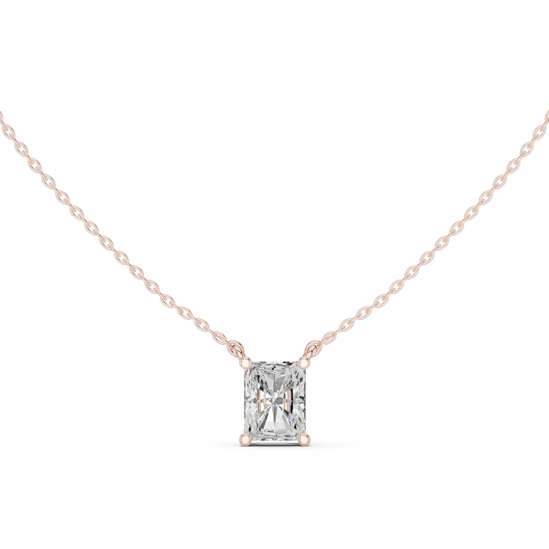 Radiant Grace Solitaire Diamond Pendant