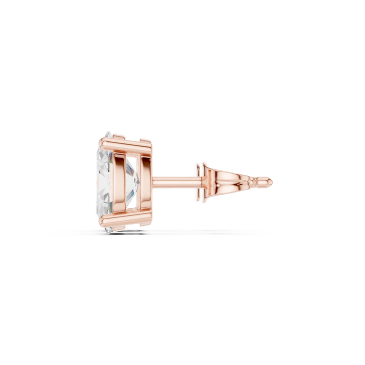 Timeless Oval Solitaire Diamond Stud Earrings