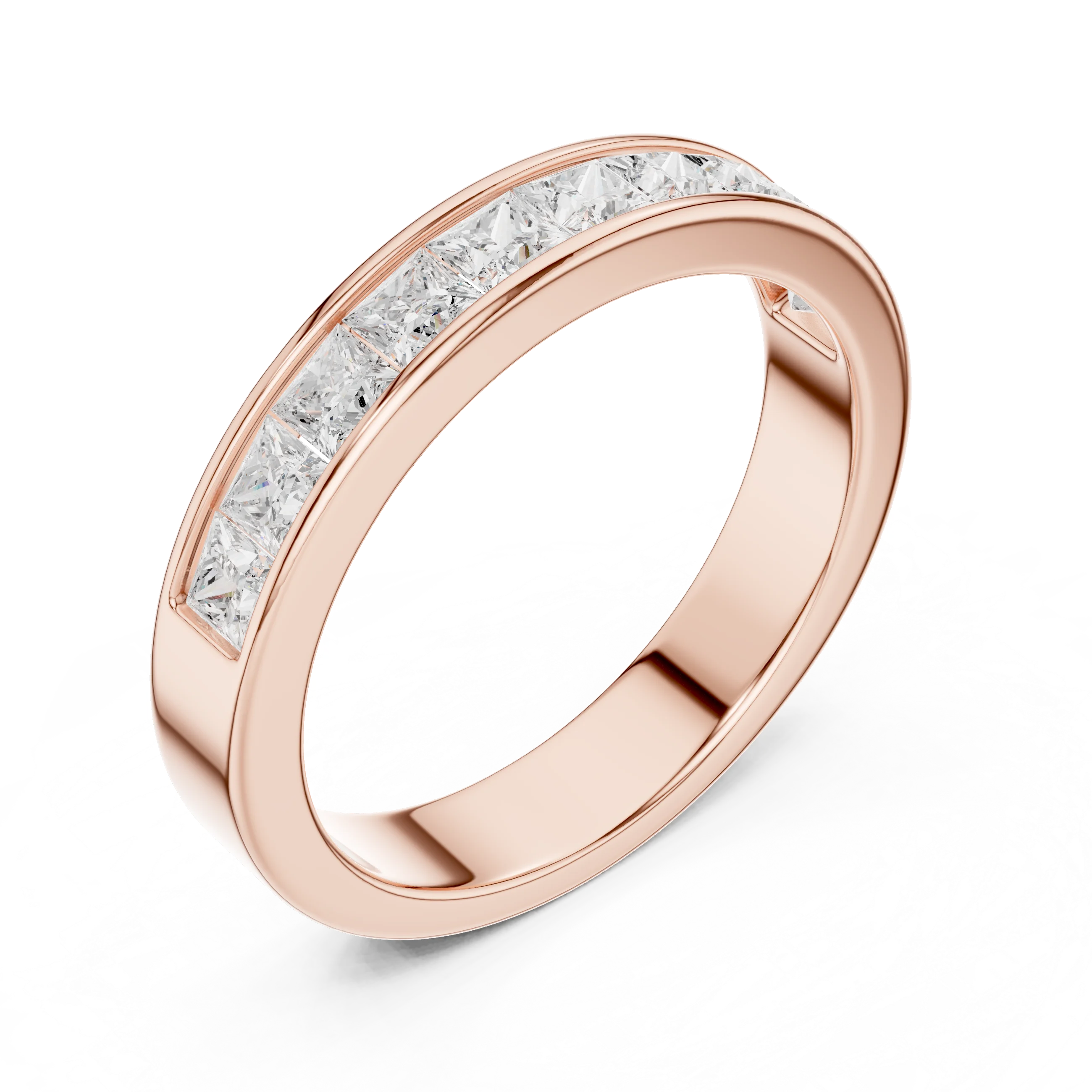 Princess Diamond Half Eternity Band