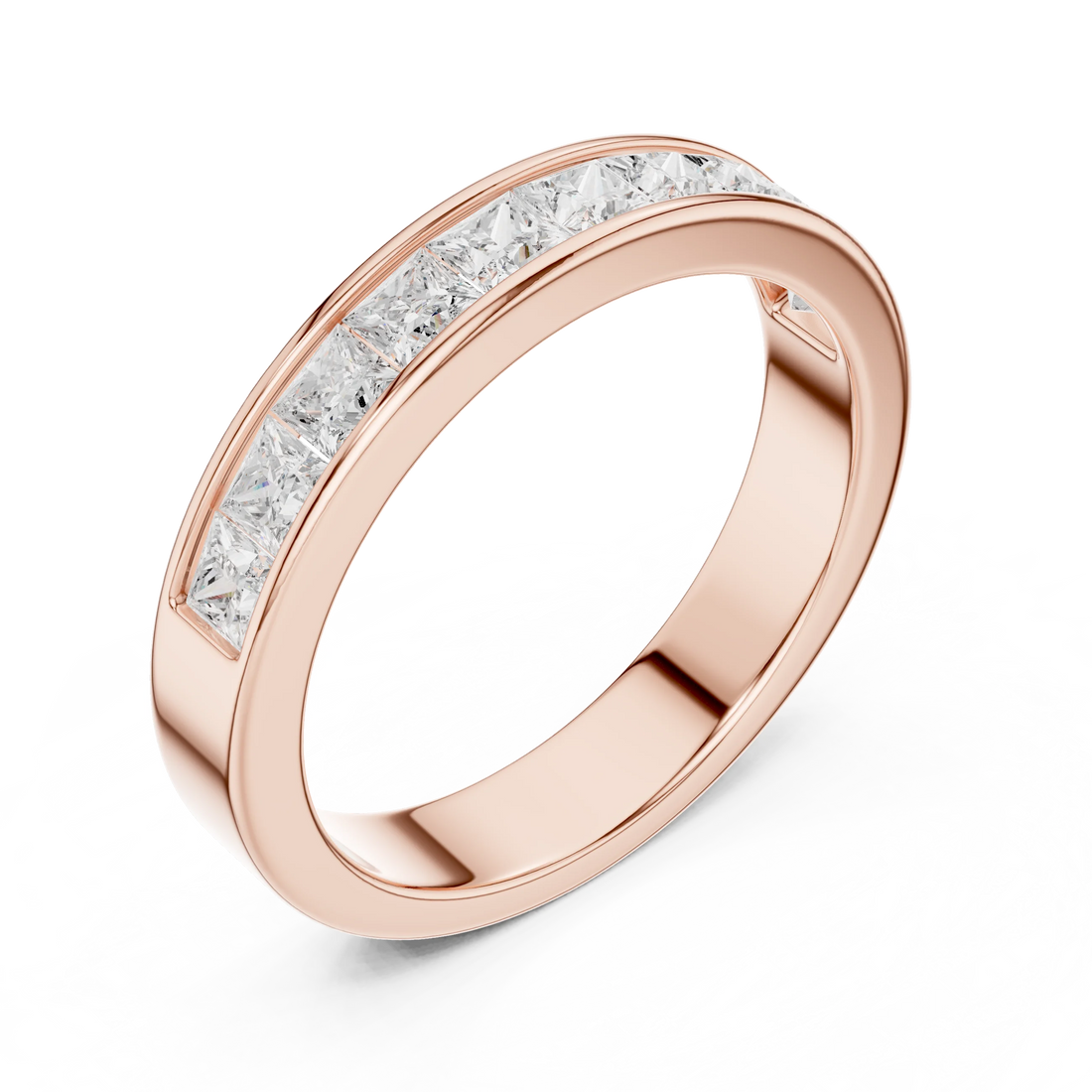 Princess Diamond Half Eternity Band