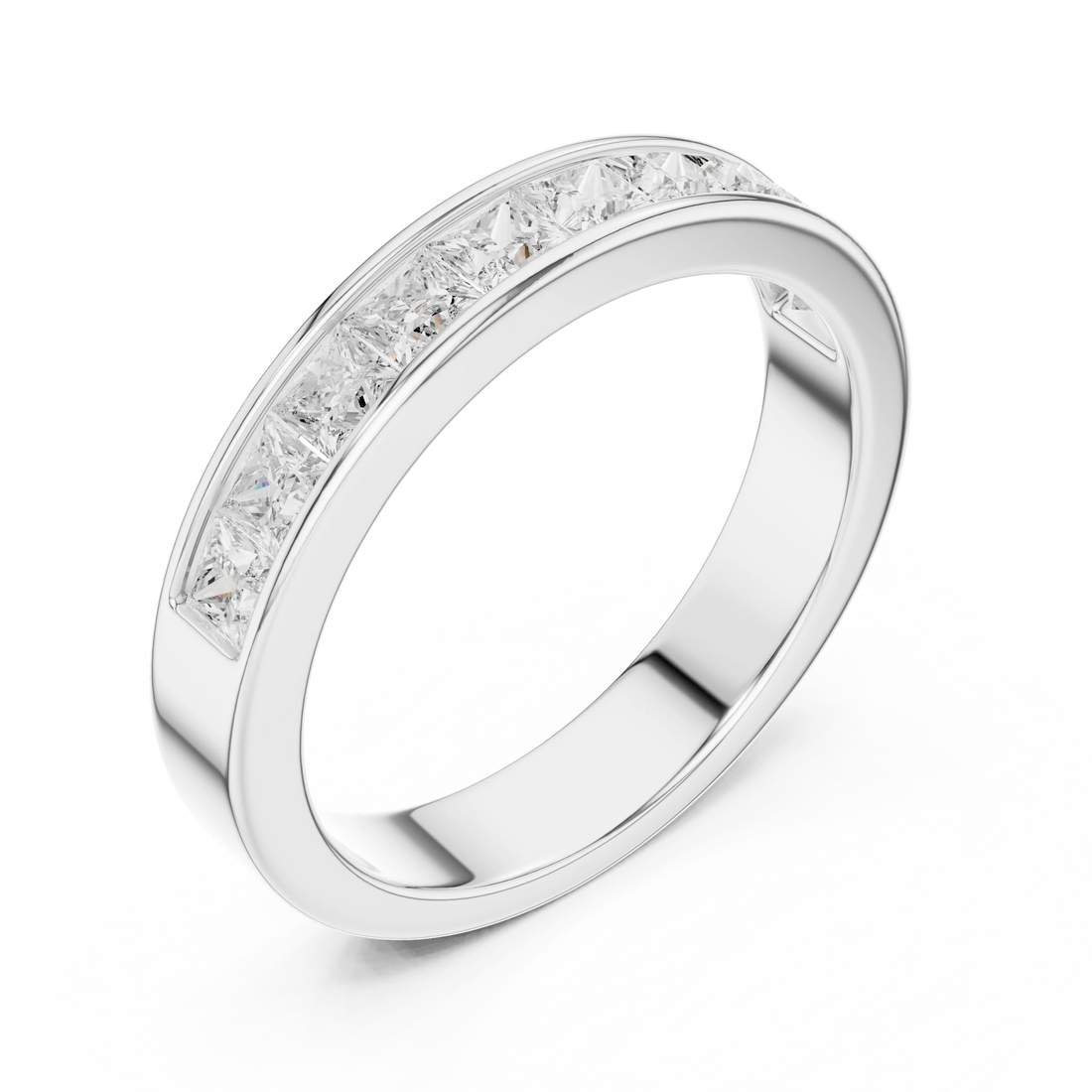 Princess Diamond Half Eternity Band