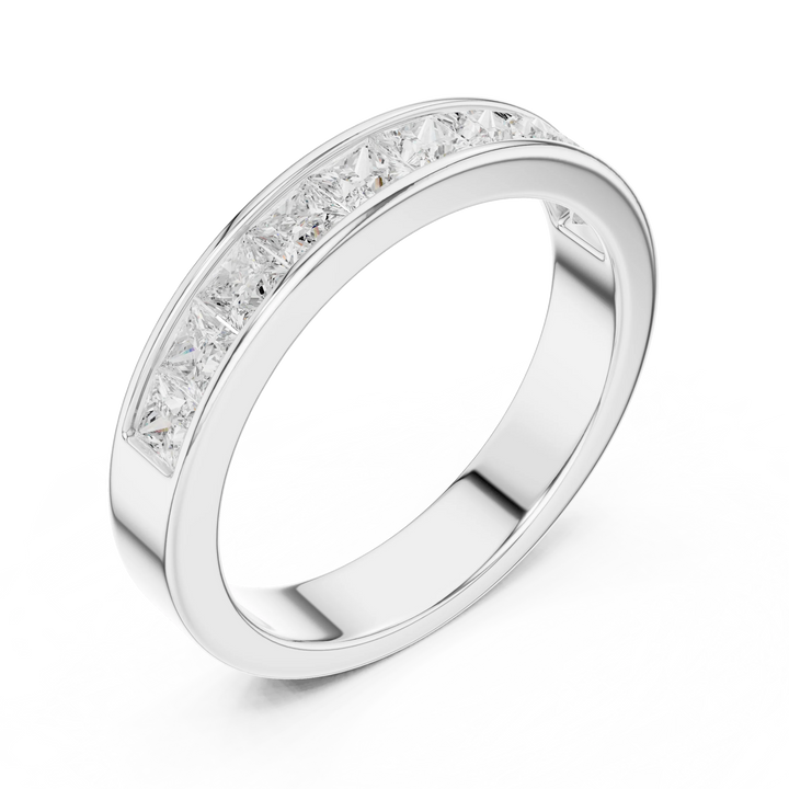 Princess Diamond Half Eternity Band