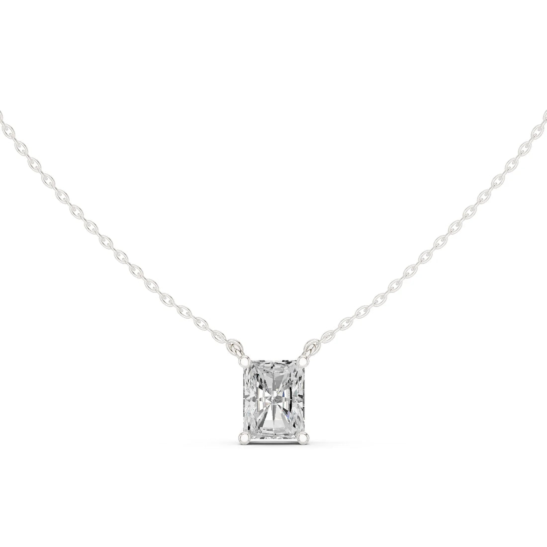 Radiant Grace Solitaire Diamond Pendant
