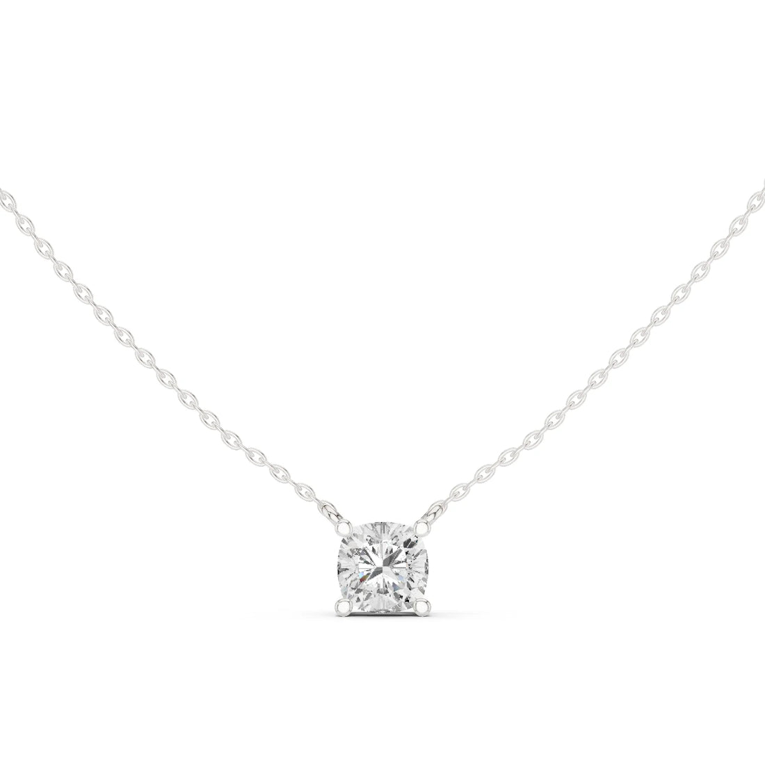 Cushion Grace Solitaire Diamond Pendant