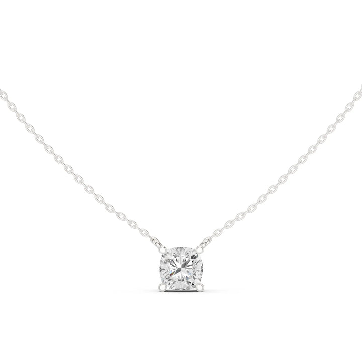 Cushion Grace Solitaire Diamond Pendant
