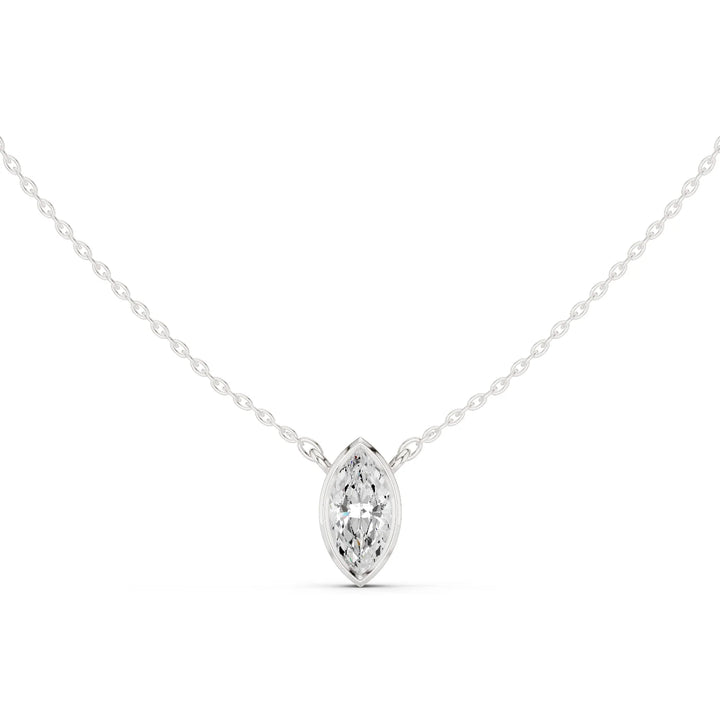 Marquisa Marquise Bezel Solitaire Diamond Pendant