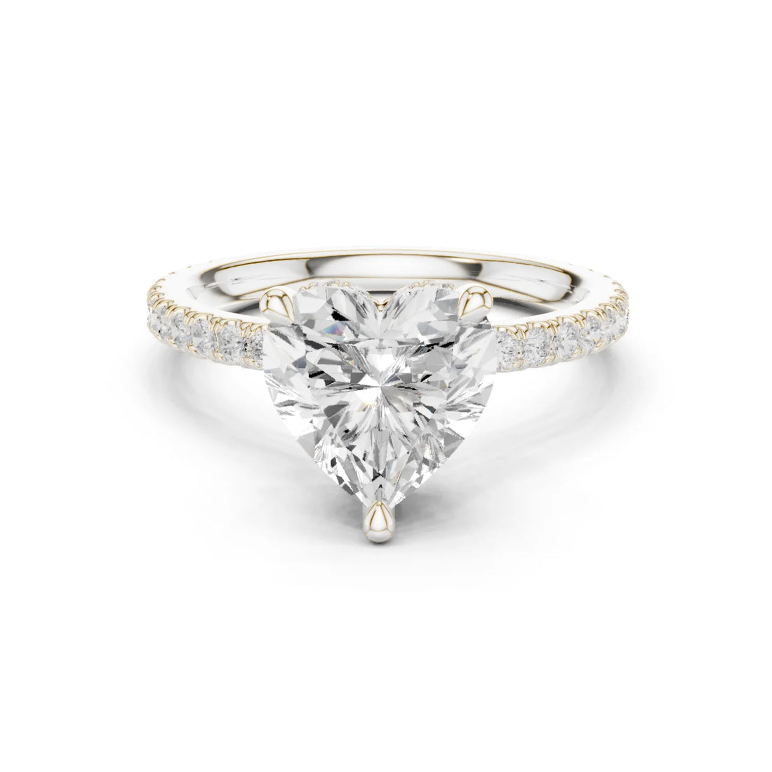 Heart Cut Diamond Double Hidden Halo Engagement Ring