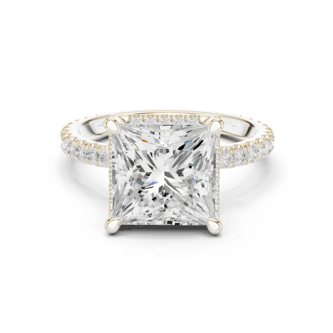 Princess Diamond Hidden Halo Engagement Ring