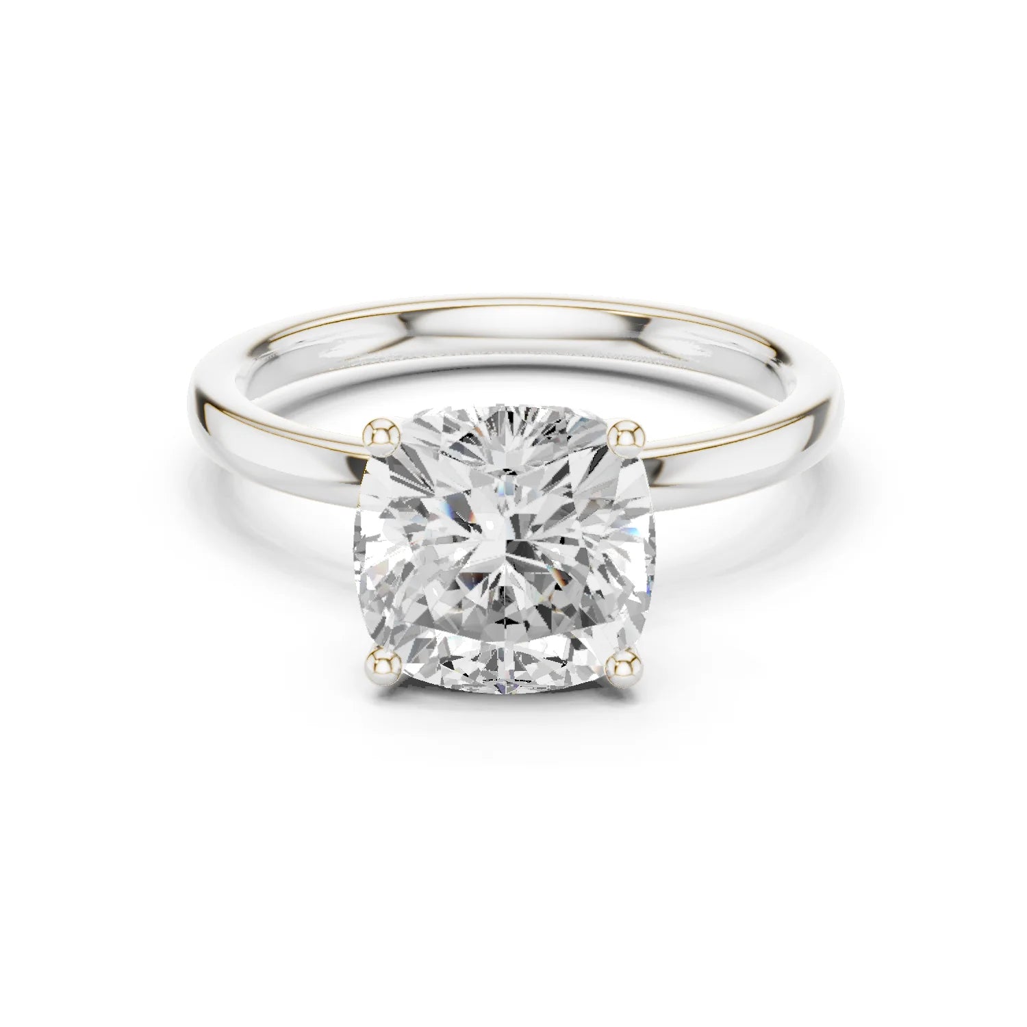 Cushion Cut Diamond Solitaire Engagement Ring