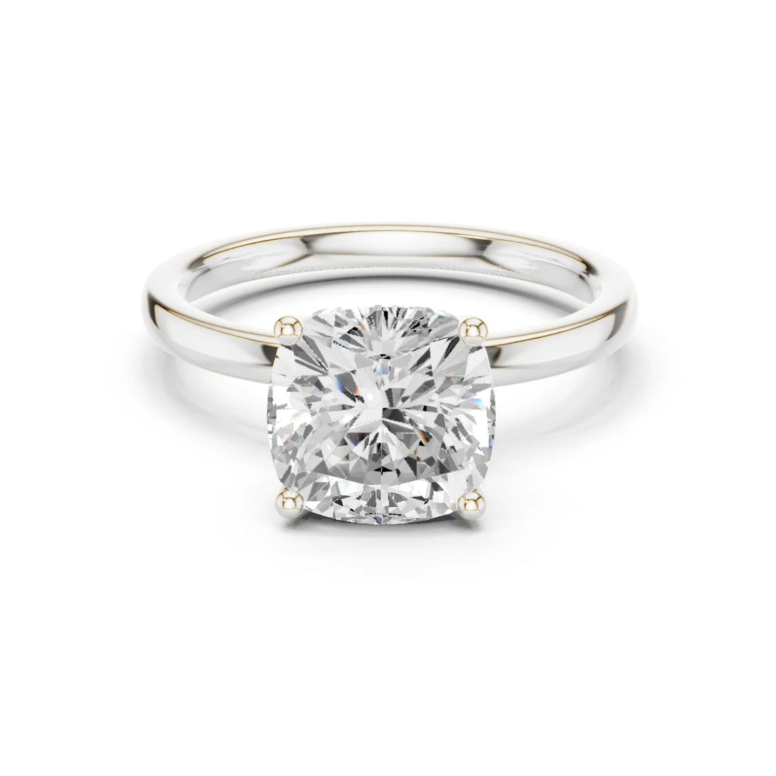 Cushion Cut Diamond Solitaire Engagement Ring