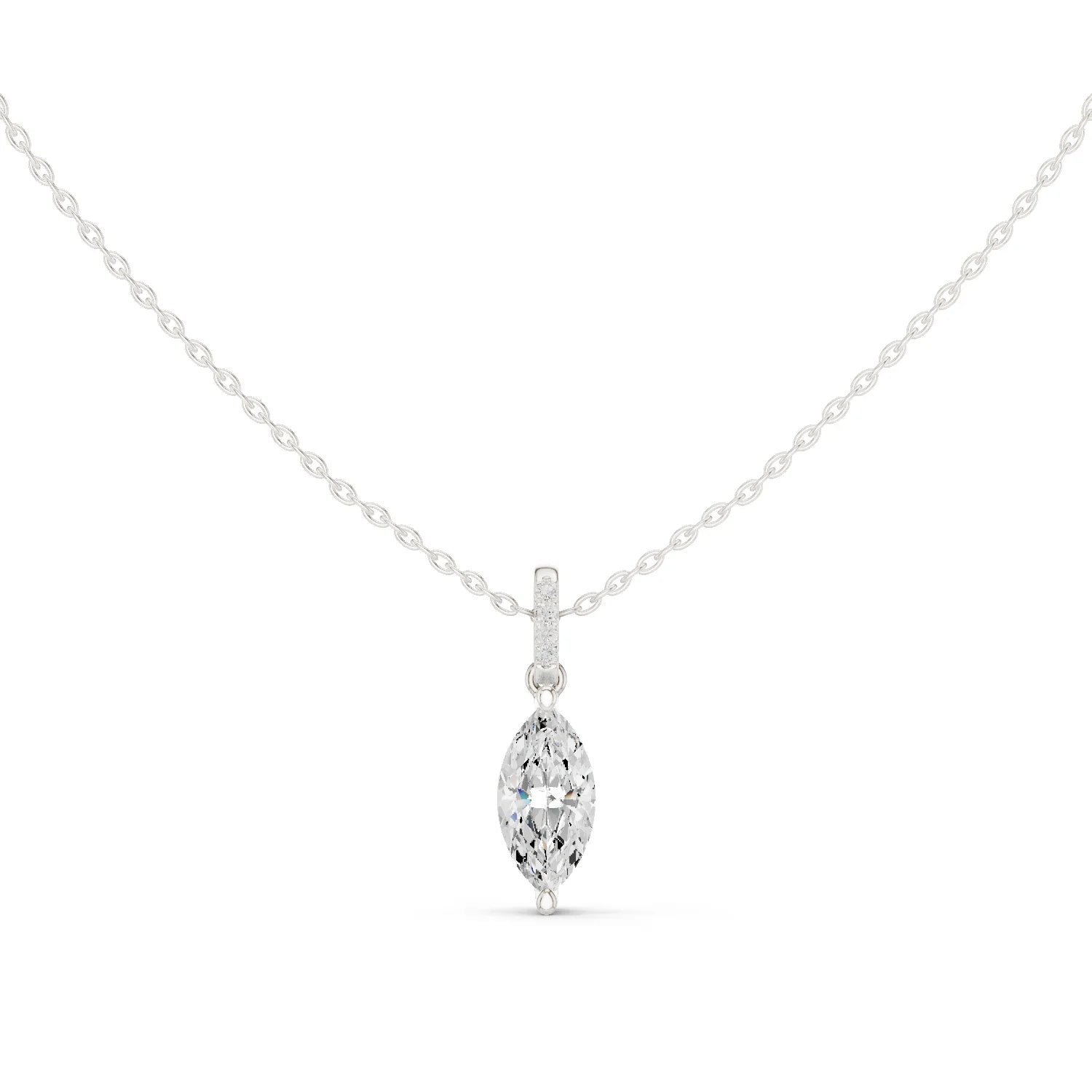 Astra Marquise Solitaire Diamond Pendant