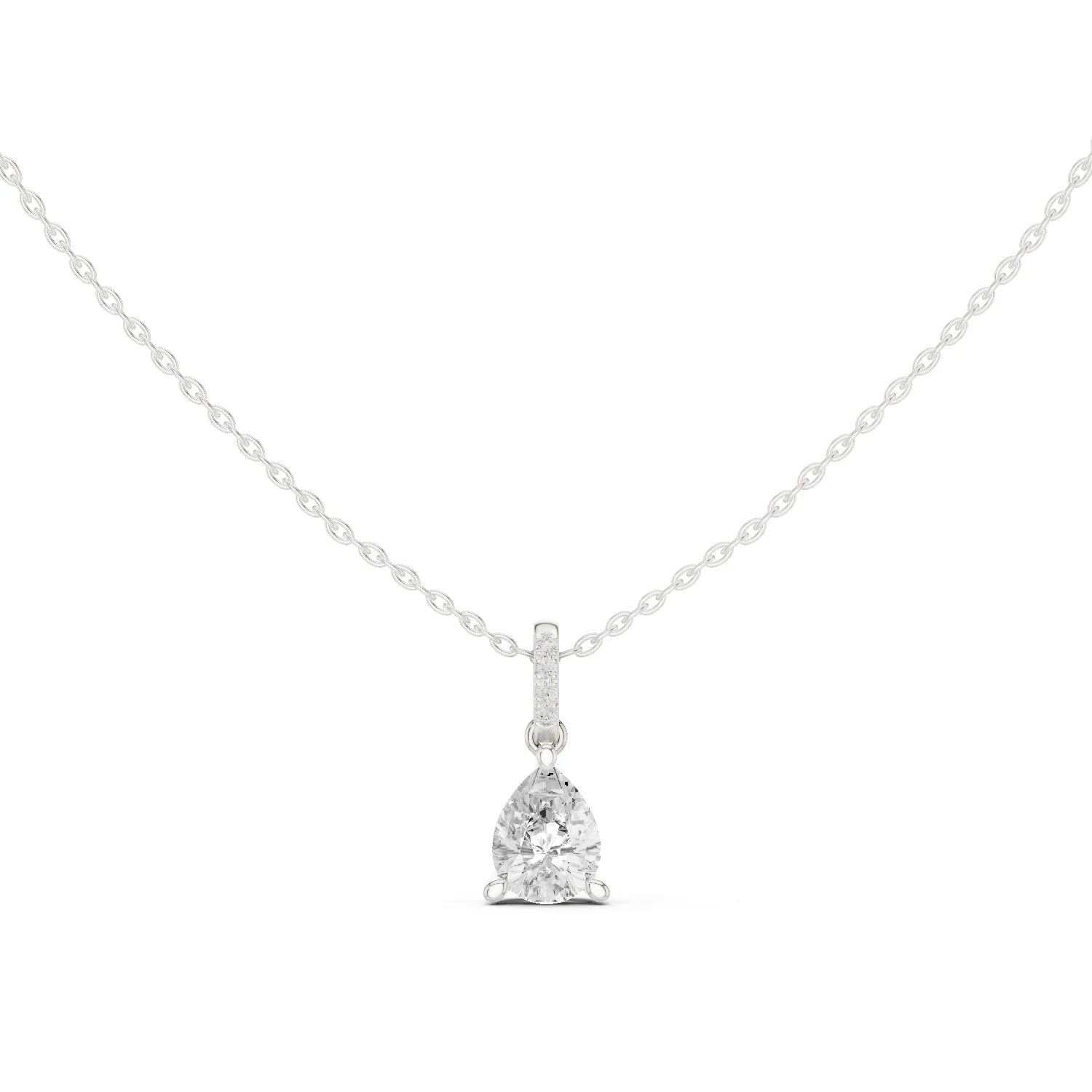 Seraphina Pear Solitaire Diamond Pendant