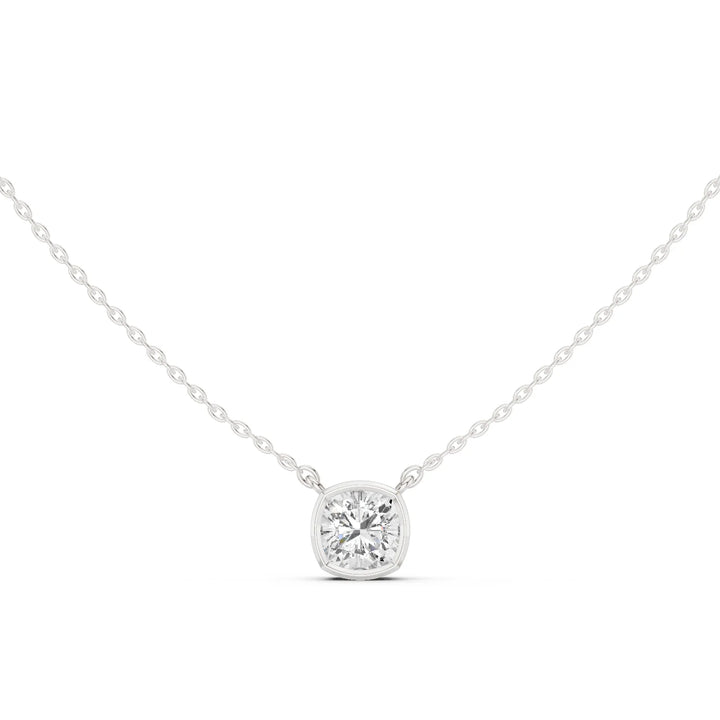 Aurora Cushion Bezel Diamond Pendant