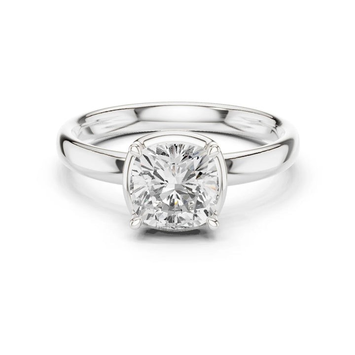 Cushion Diamond Solitaire Engagement Ring
