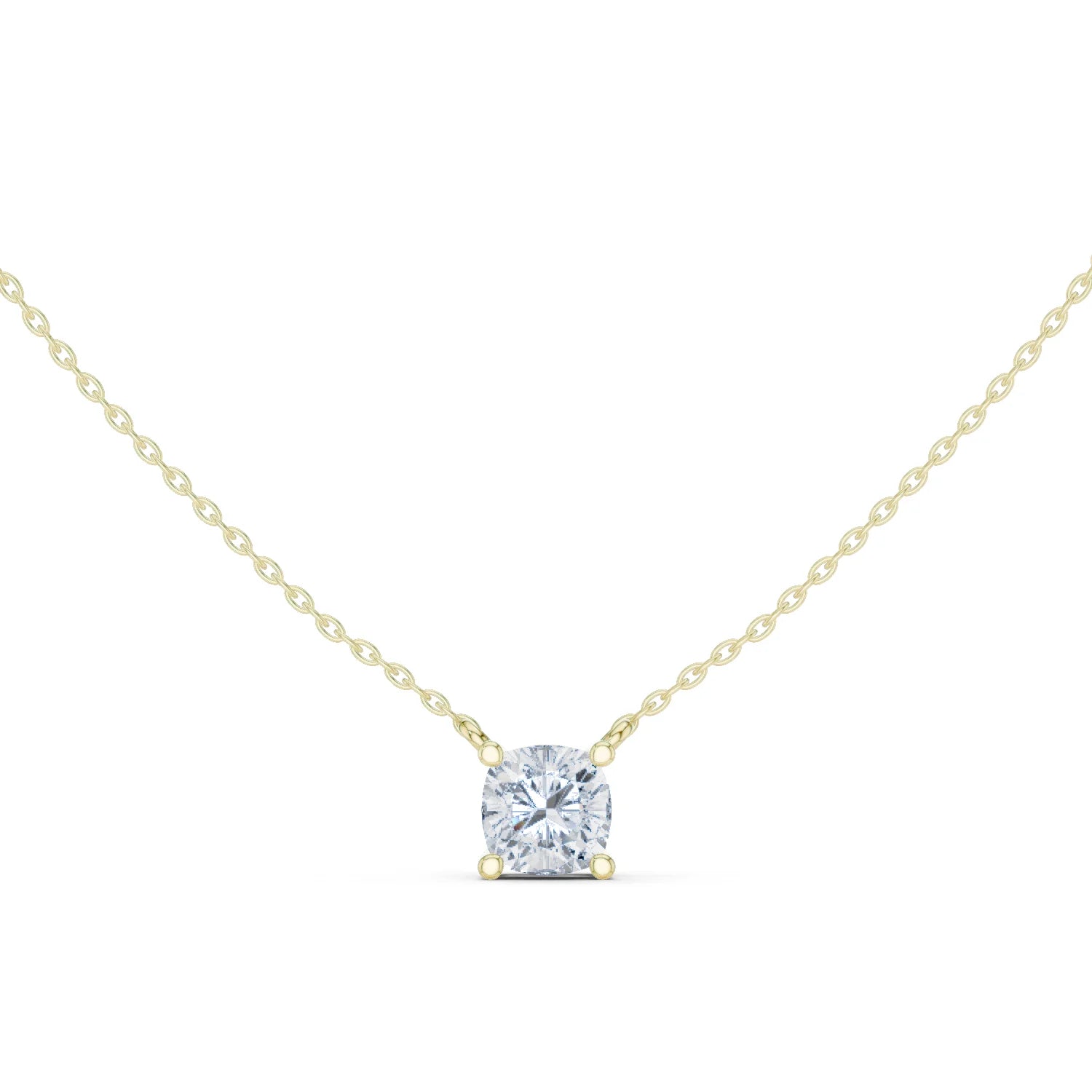 Cushion Grace Solitaire Diamond Pendant