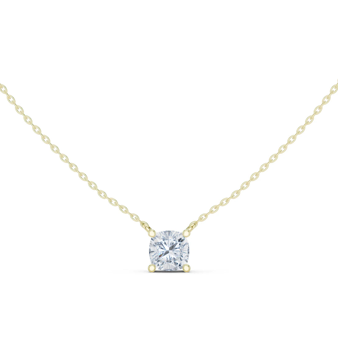Cushion Grace Solitaire Diamond Pendant