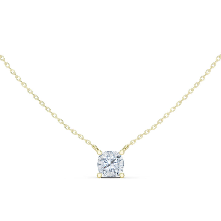 Cushion Grace Solitaire Diamond Pendant