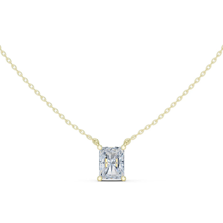 Radiant Grace Solitaire Diamond Pendant