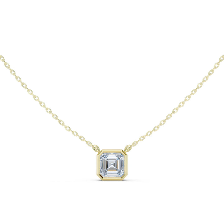 Celestia Asscher Bezel Diamond Pendant