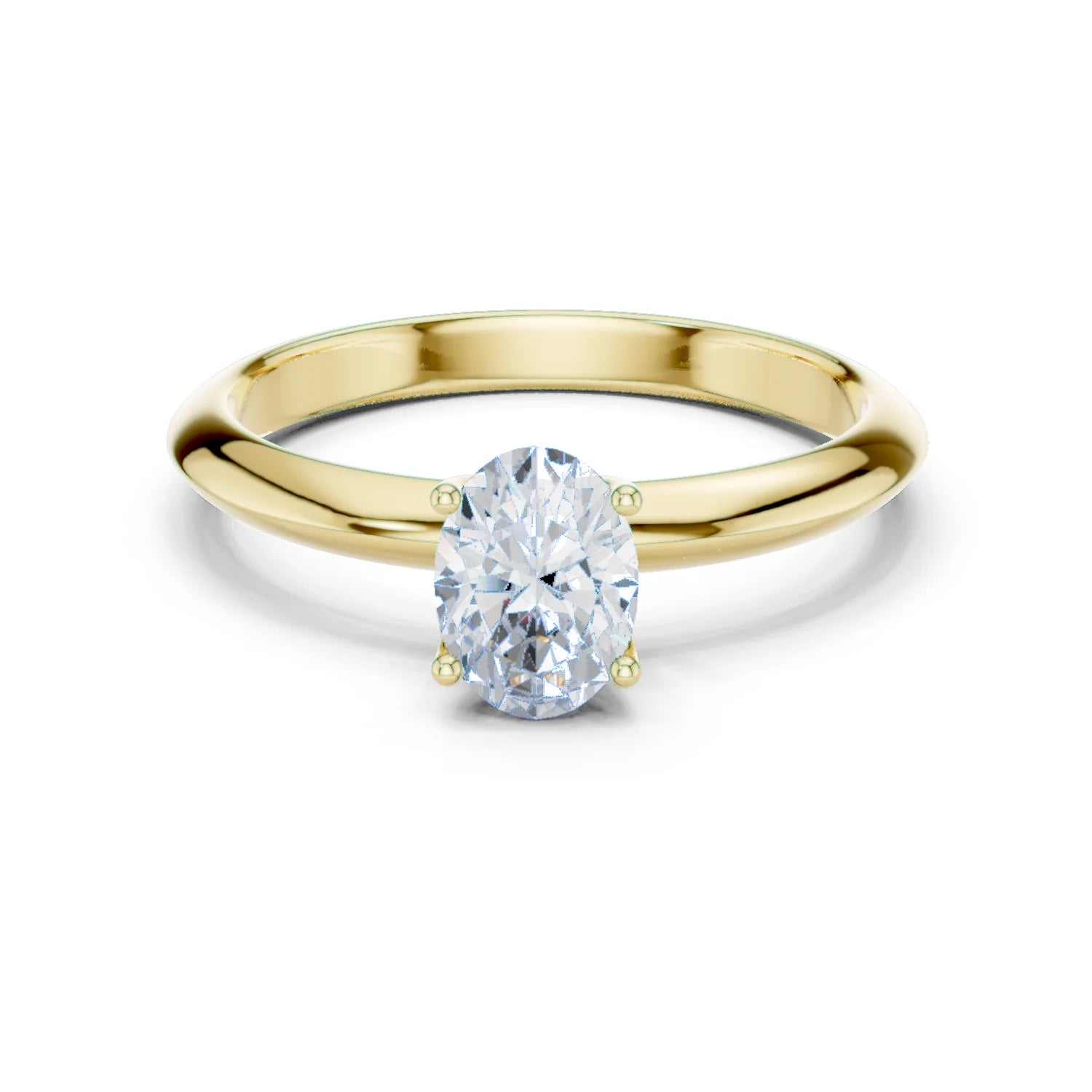 Oval Cut Diamond Solitaire Engagement Ring