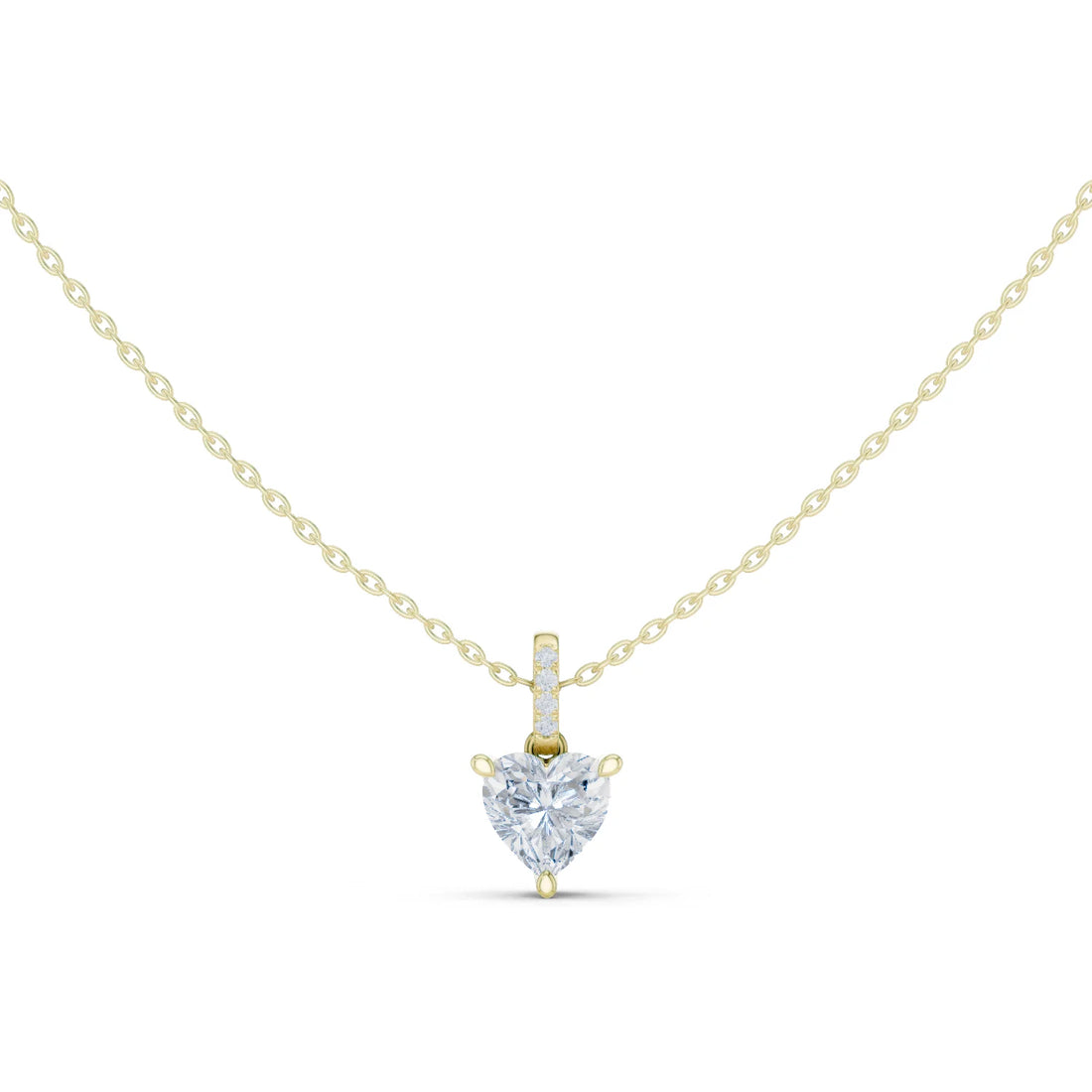 Amoria Heart Solitaire Diamond Pendant