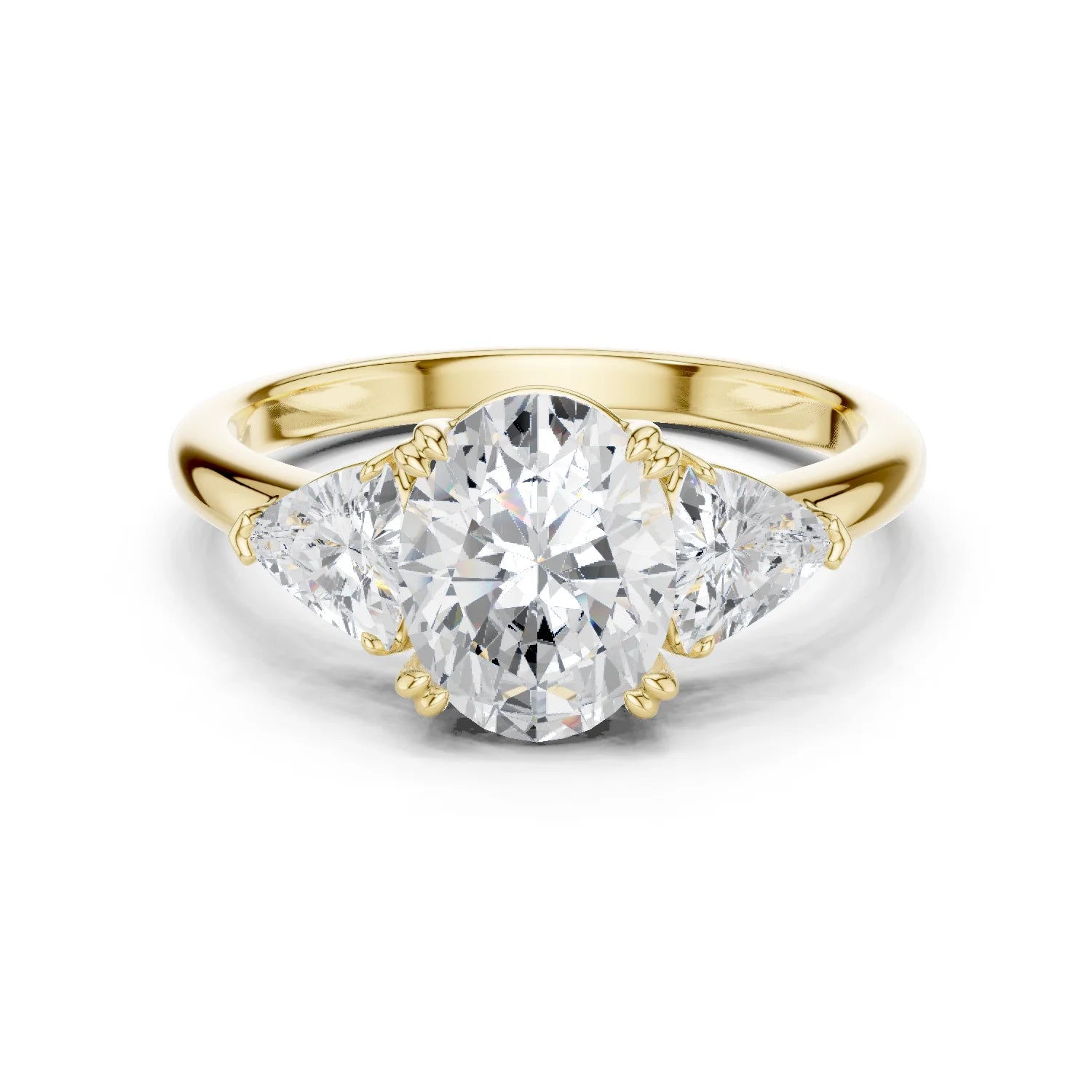 Oval Cut Diamond Three Stone Engagement Ring