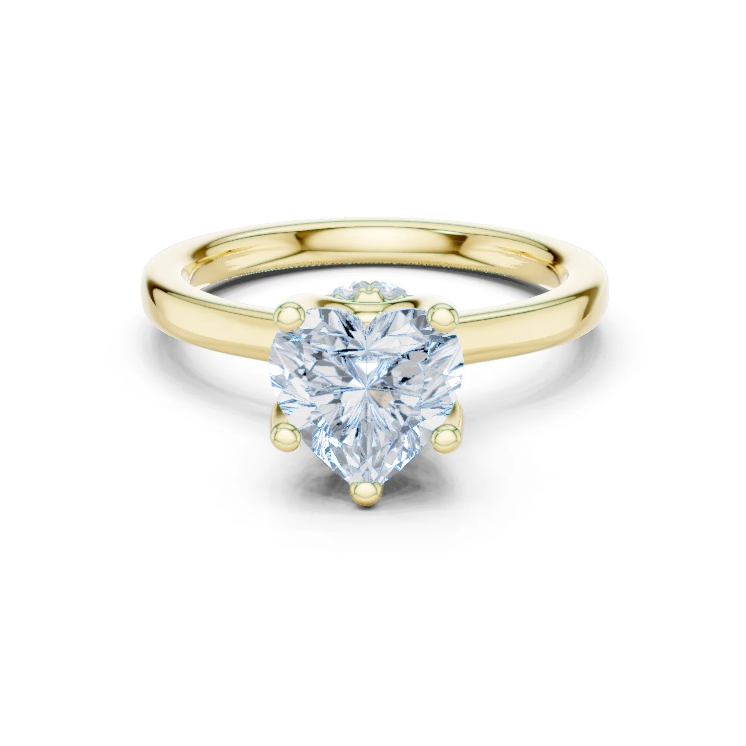 Heart Shape Diamond Hidden Halo Engagement Ring