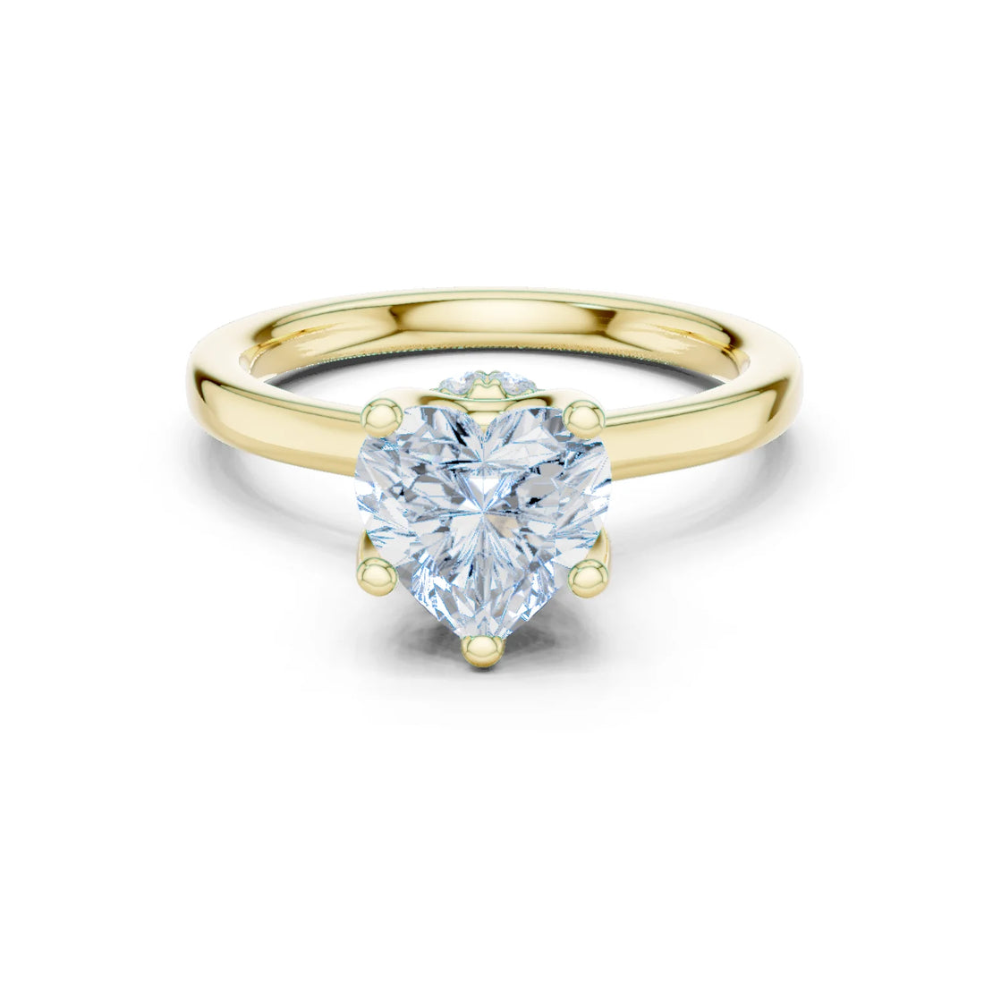 Heart Shape Diamond Hidden Halo Engagement Ring