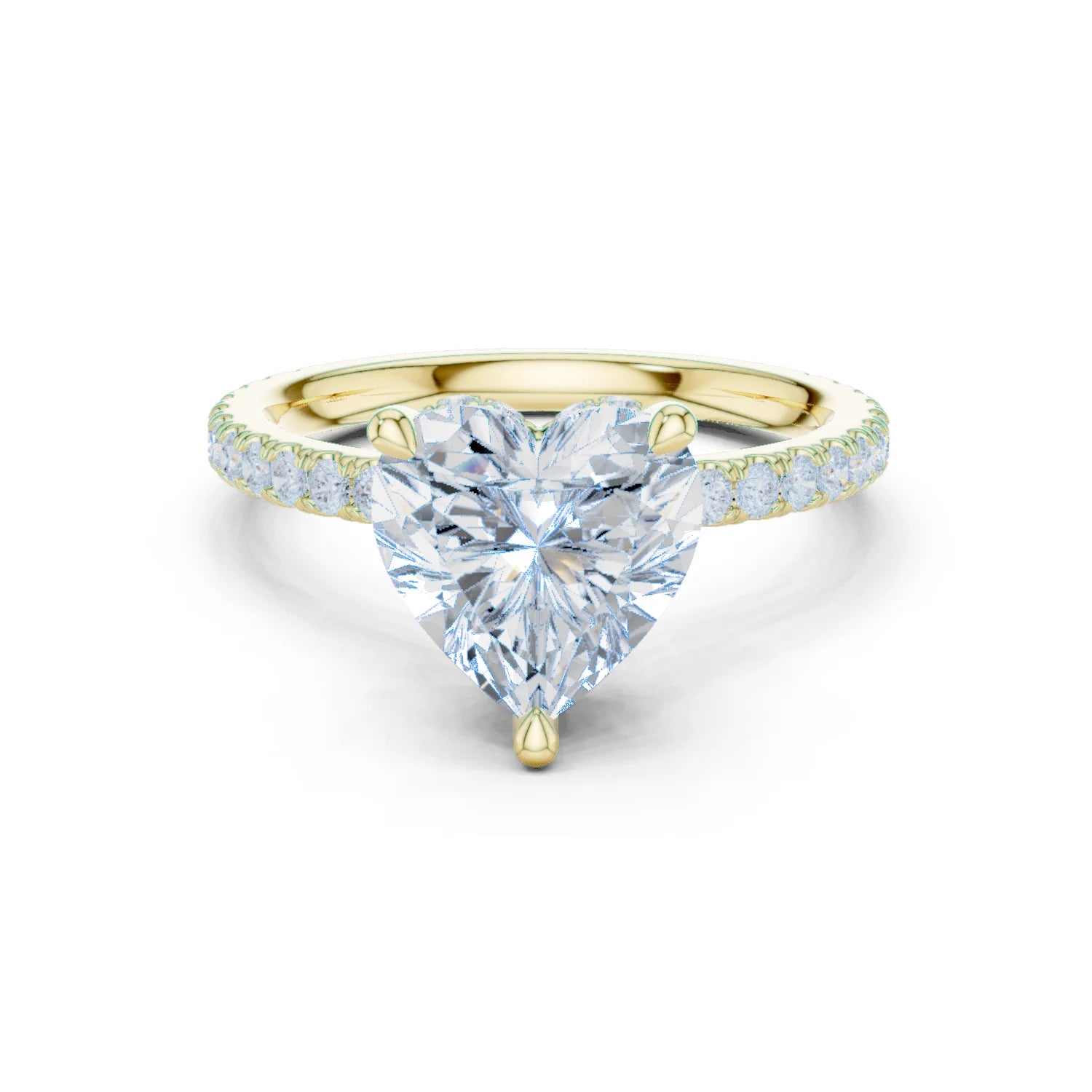 Heart Cut Diamond Double Hidden Halo Engagement Ring