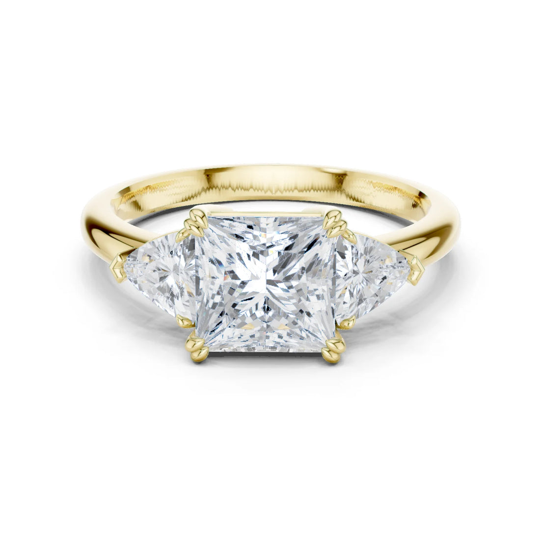 Princess Cut Diamond Three Stone Engagement Ring