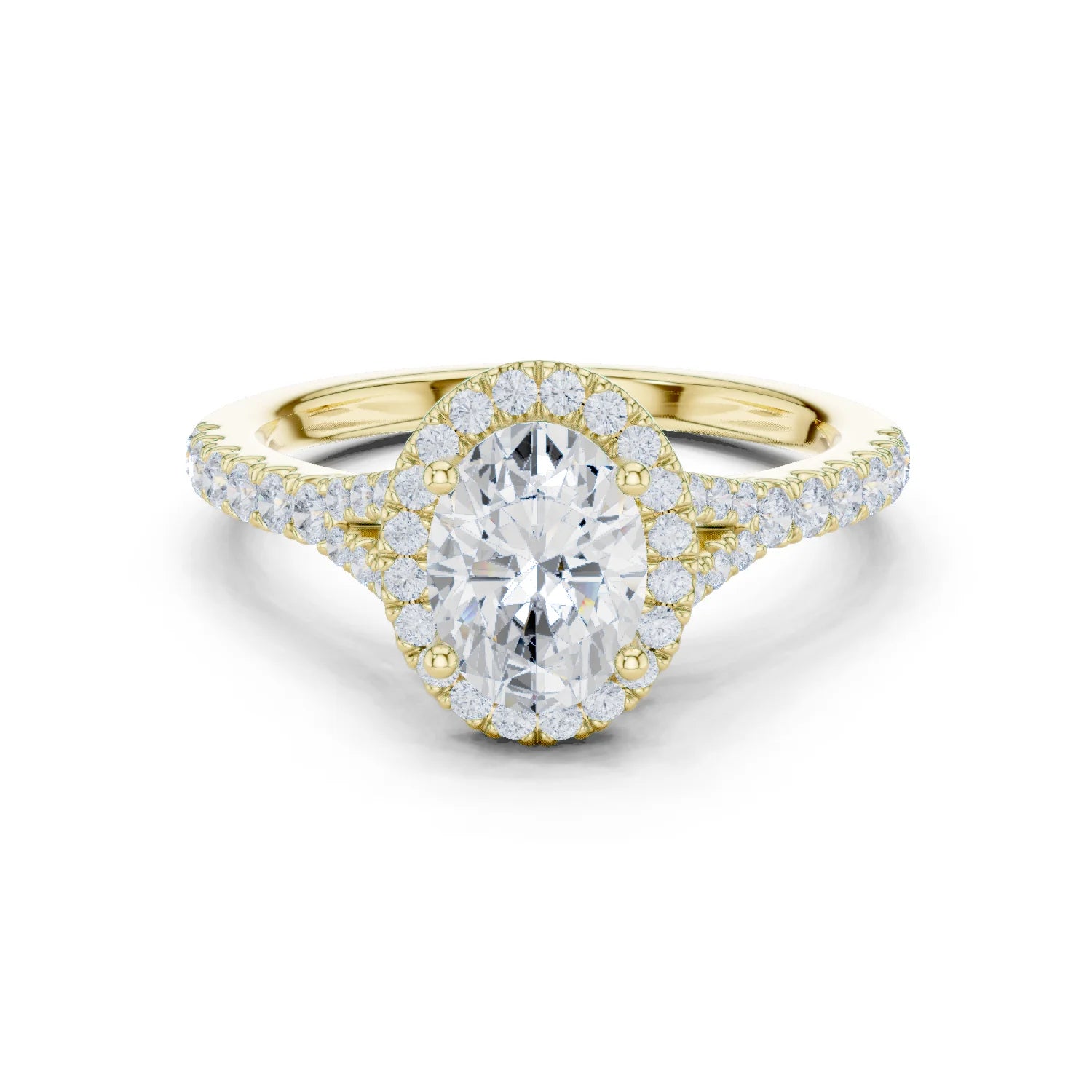 Oval Cut Diamond Halo Engagement Ring
