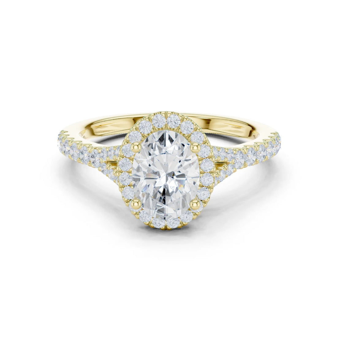 Oval Cut Diamond Halo Engagement Ring